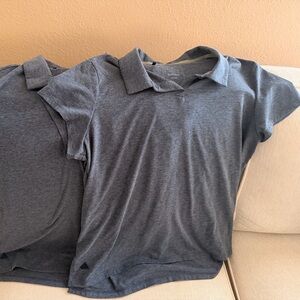 Adidas Heather blue/gray Polo Shirt
